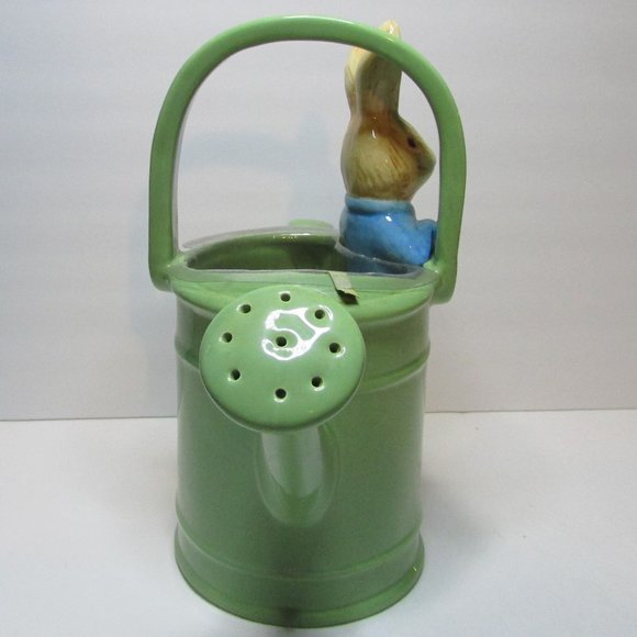 vintage Beatrix Potter Teleflora Peter Rabbit Watering Can vase holder spring - Picture 7 of 11